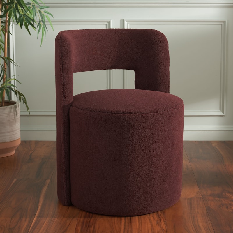 SAFAVIEH Jojo Upholstered Accent Chair, Fully Assembled - 23"W x 22"D x 30"H - Bordeaux