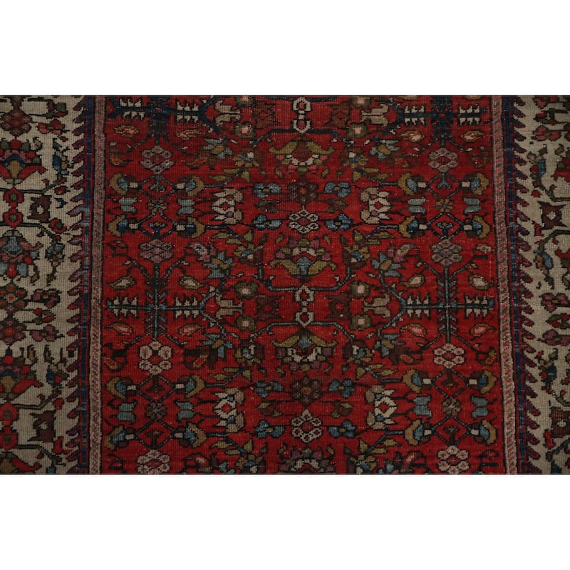 Hand Knotted Oriental 100% Wool Carpet Traditional Floral Beige & Ivories Sarouk (Farahan) Area Rug - 6' 5'' X 4' 2''