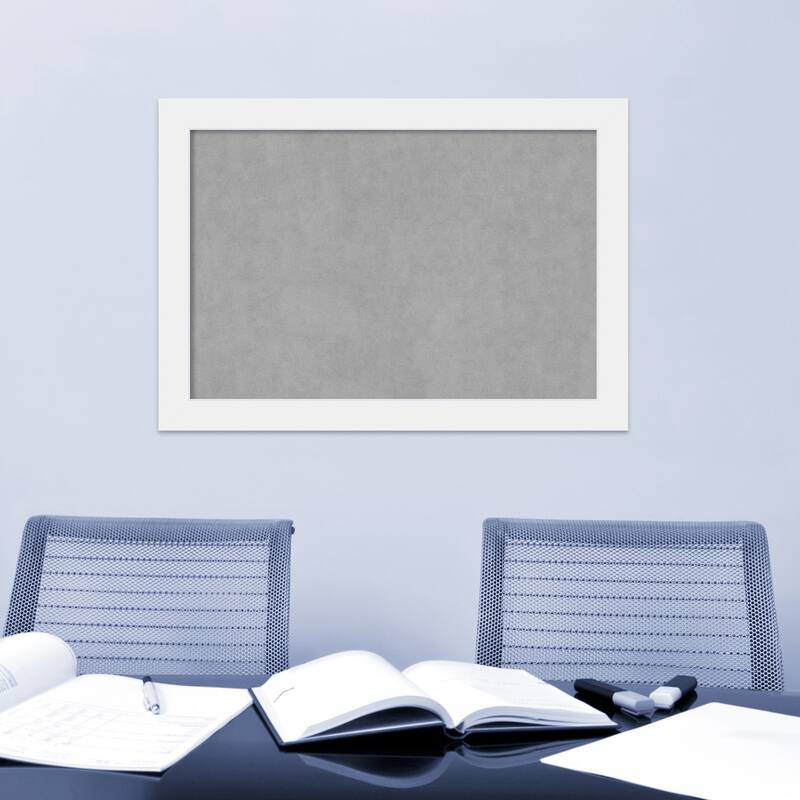 Amanti Art Corvino White Framed Magnetic Board