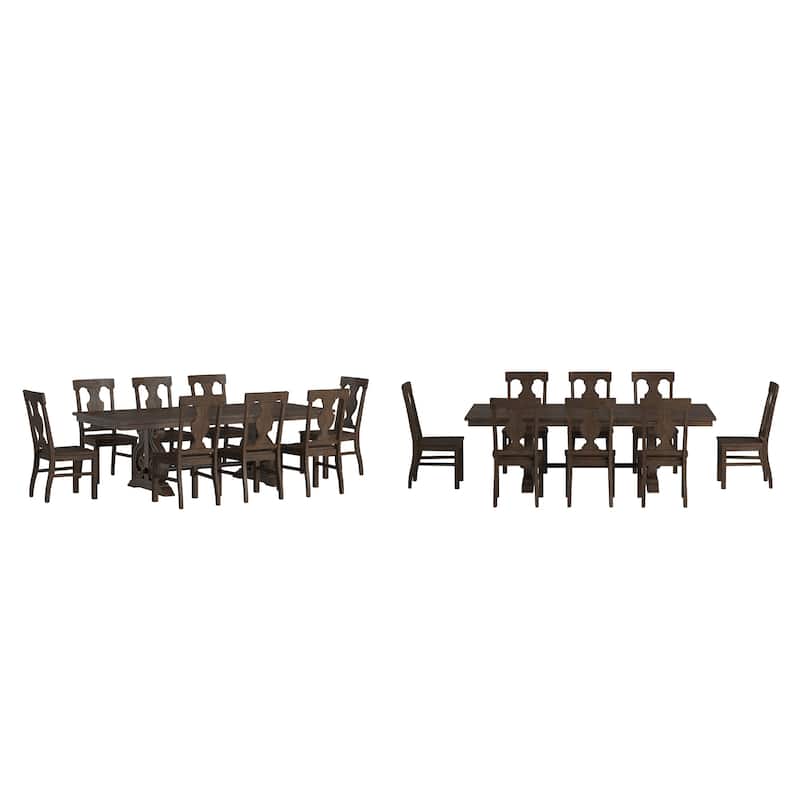 Vikos Wood Extendable Dining Set - 9-Piece Set