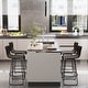 preview thumbnail 12 of 14, Bar Stools Set of 4 Counter Height Bar Stools Modern Swivel Bar Stools Bar Chairs with Back Plastic
