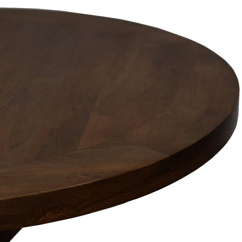 Felina Traditional Wood Round Dining Table, 60"D x 60"W x 30"H, Brown Finish by Sevita - 60"D x 60"W x 30"H