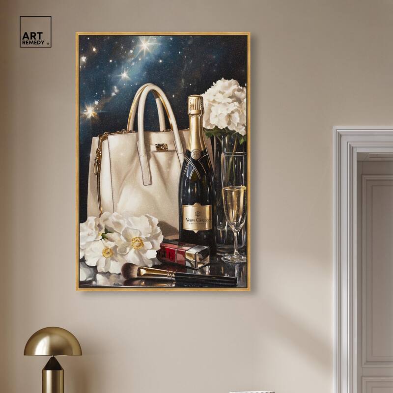 Cheers to Starry Glam Canvas by Art Remedy