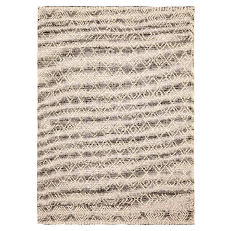 ECARPETGALLERY Braid weave Sienna Cream Wool Rug - 5'3 x 7'5 - Cream - 5'3 x 7'5