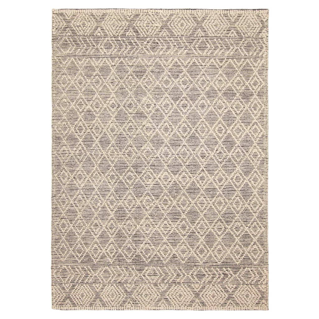 ECARPETGALLERY Braid weave Sienna Cream Wool Rug - 5'3 x 7'5