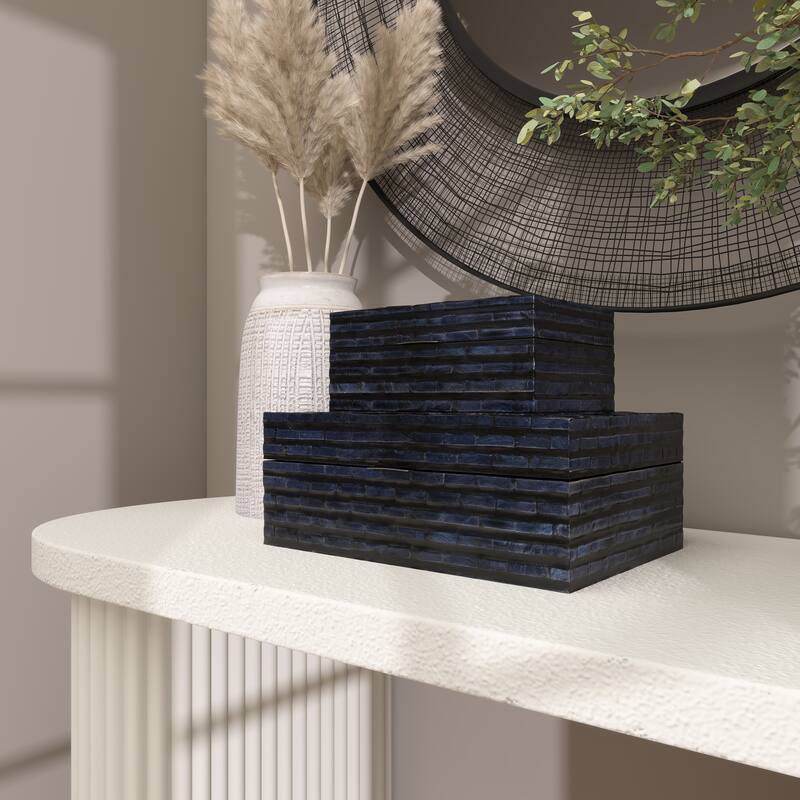 Shell Contemporary Box (Set of 2) - S/2 12", 8"W