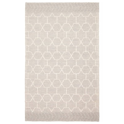 ECARPETGALLERY Braid weave Sienna Grey Wool Rug - 4'11 x 7'9