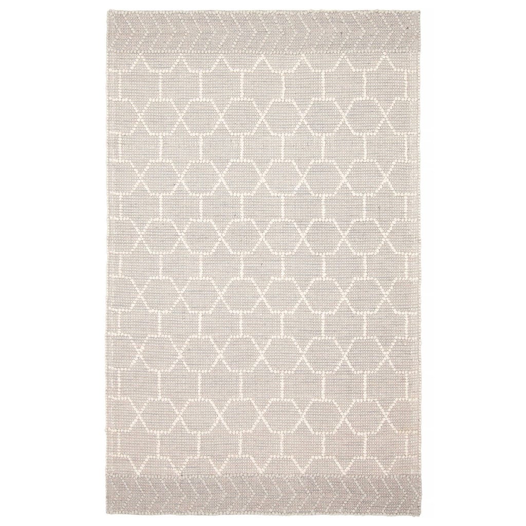 ECARPETGALLERY Braid weave Sienna Grey Wool Rug - 4'11 x 7'9