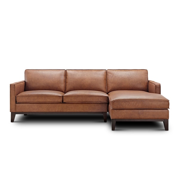 Oakburn Leather Sofa Chaise Right Arm Facing with Wood Base. Opens flyout.