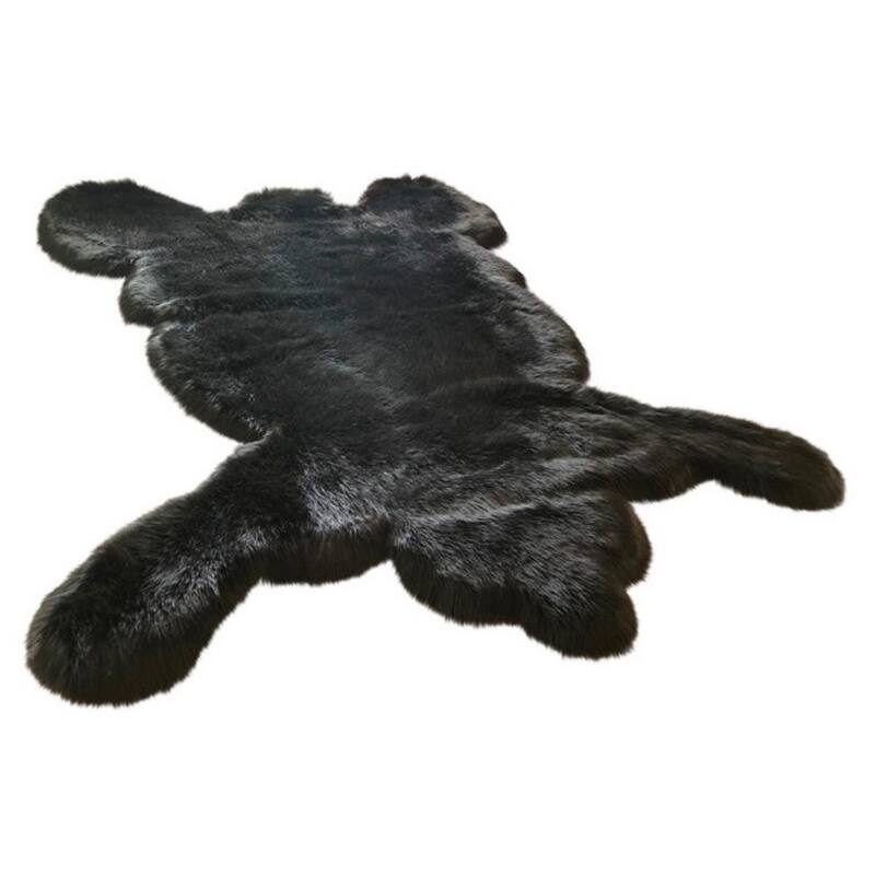 Highland Select Bear Shape Natural Long Wool Sheepskin Shag Rug