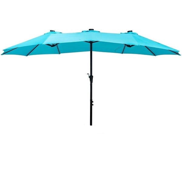 Ainfox 13-foot Double-sided Solar LED Lighted Patio Umbrella