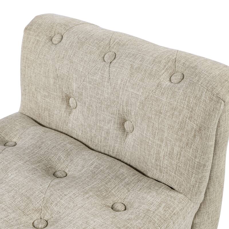HOMCOM Traditional Style Entryway Bed End Shoe Bench with Button Tufted and Rounded Arm for Living Room,