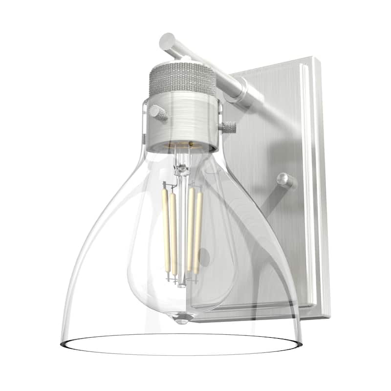 Hunter Van Nuys 1-Light Wall Sconce - Damp Rated - Bathroom, Laundry, Hallway - Transitional, Vintage, Industrial
