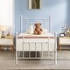 preview thumbnail 8 of 26, VECELO Platform Bed Frame with Headboard-Twin/Full Queen Size Bed Twin - White