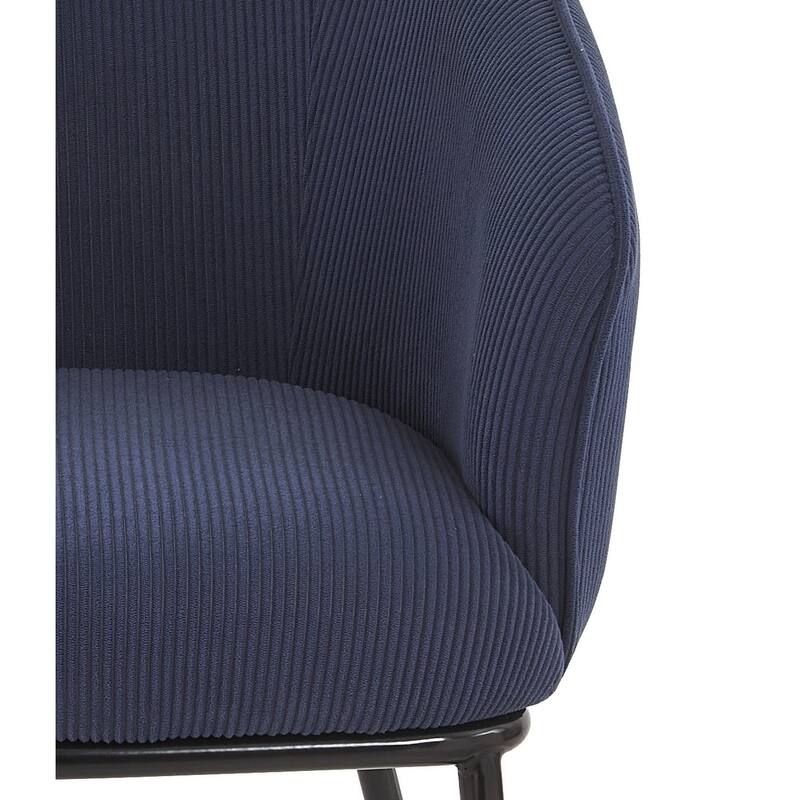 Mid Century Upholstered Black Leg Indoor Chair