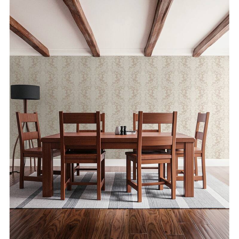 Seabrook Designs Bronte Damask Unpasted Wallpaper