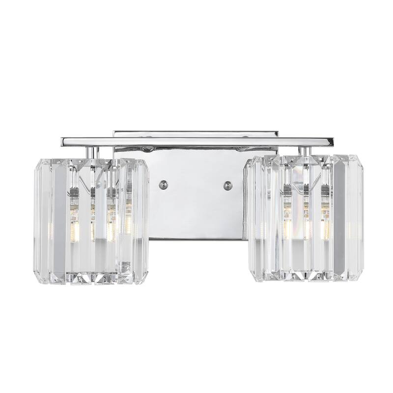 Spaulding Prism Vintage Metal/Glass Classic Glam LED Vanity Light, by JONATHAN Y