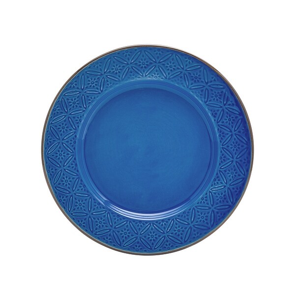 Pfaltzgraff Kori Blue 12-Piece Dinnerware Set, Service for 4 - 12