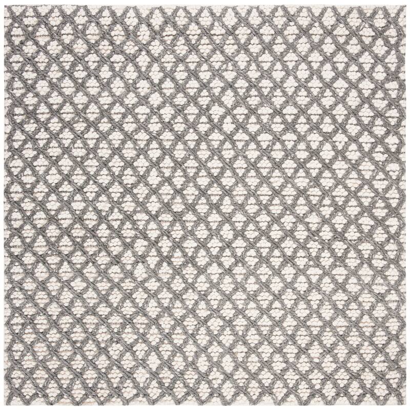 SAFAVIEH Handmade Natura Kumara Wool Rug - 6' Square - Grey/Beige