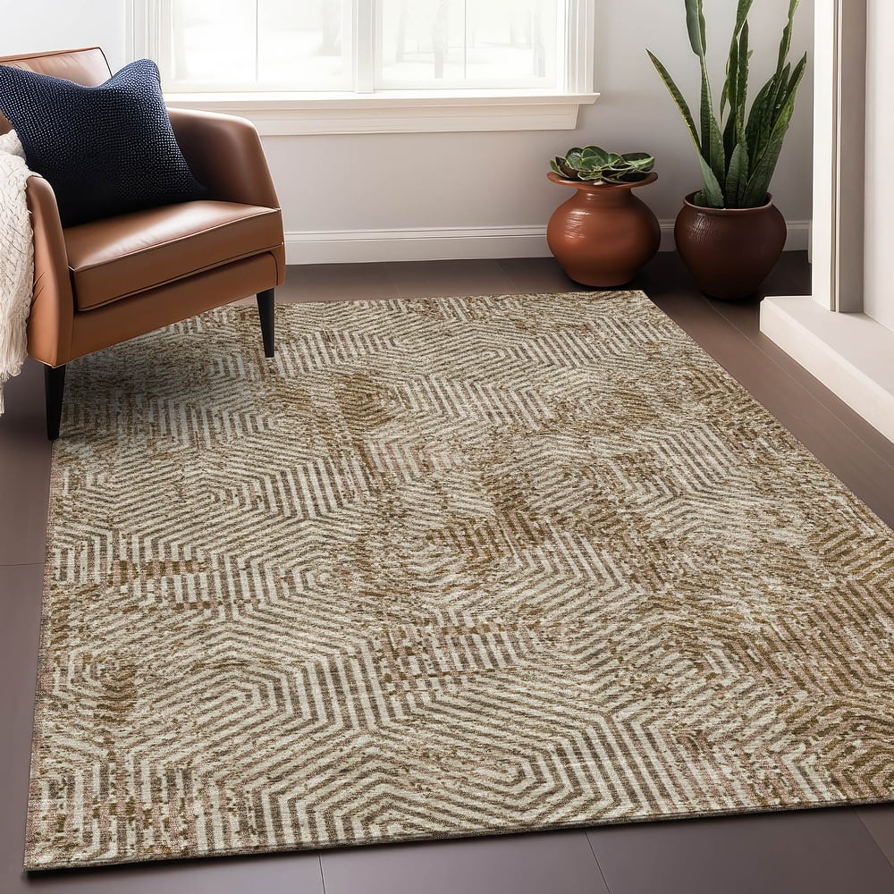 Premium Washable Super Soft Modern Maze Mayfield Rug