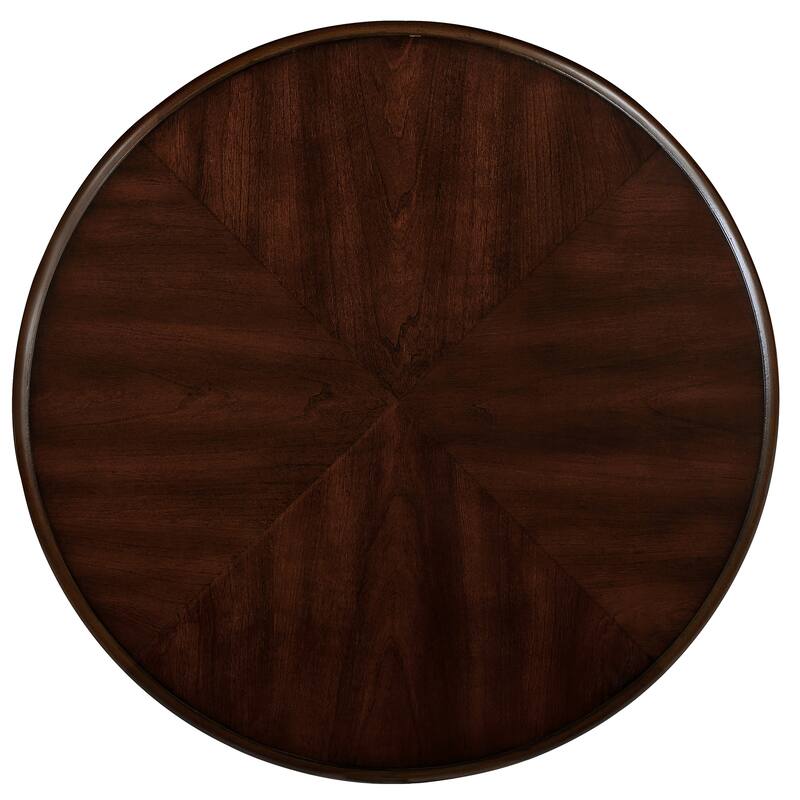 22'' Round End Table,Solid Wood Sofa Side Table with Shelf,Living Room Corner Table Easy Assemble