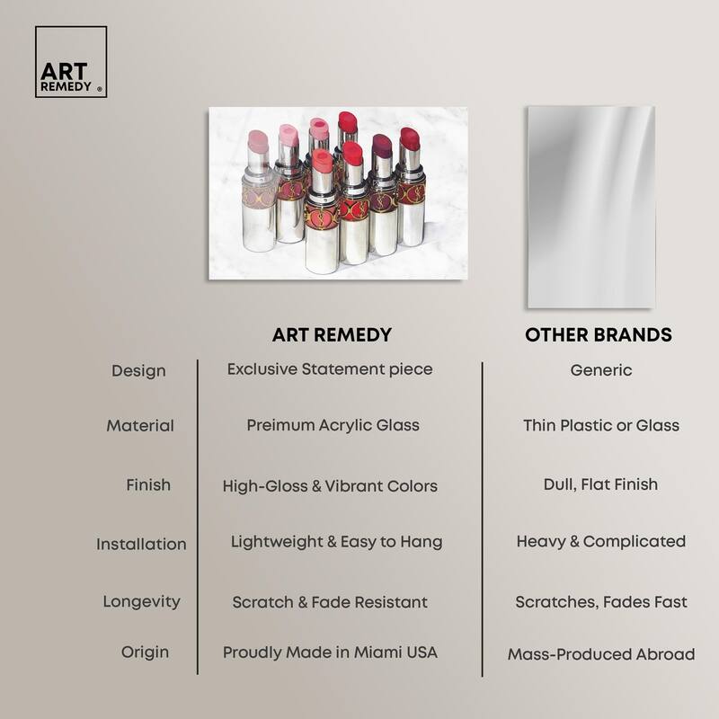Doll Memories - Lipsticks 22 Acrylic by Art Remedy, Ready to Hang