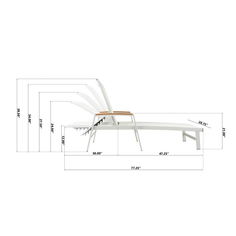 Oxton Outdoor Aluminum Chaise Lounge Set with C-Shaped End Table by Christopher Knight Home