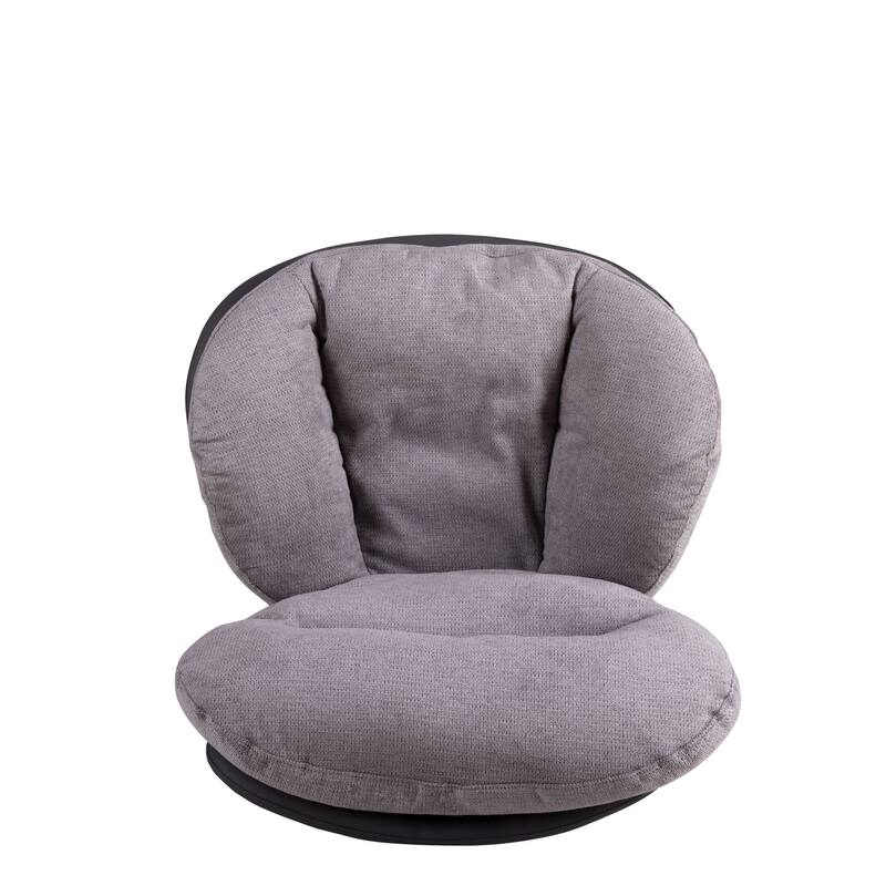 Modern Chenille 360° Swivel Office Chair with Metal Base Frame