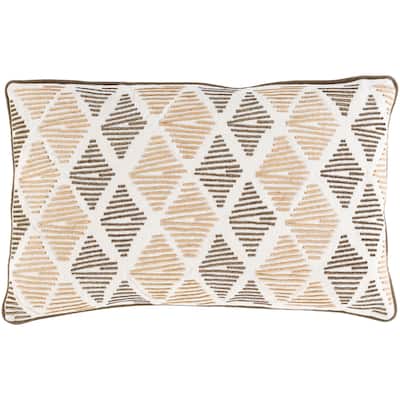 Jovan Embroidered Cotton Lumbar Throw Pillow