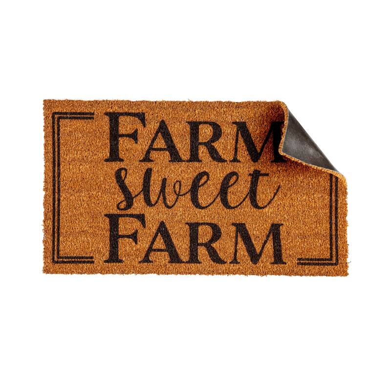 "Farm Sweet Farm" Coir Door Mat