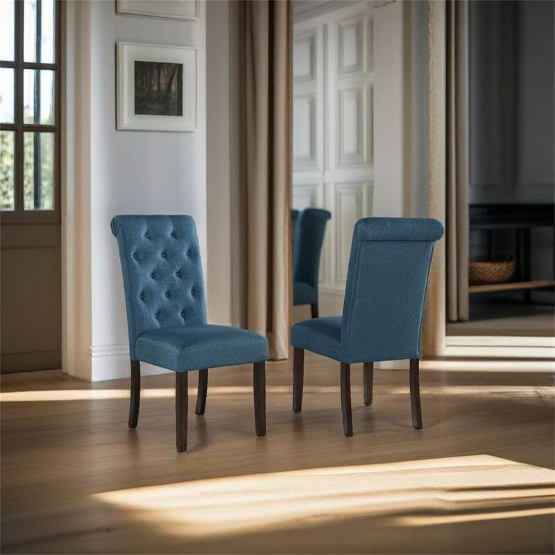 Solid Wood Tufted Asons Dining Chair Set of 2