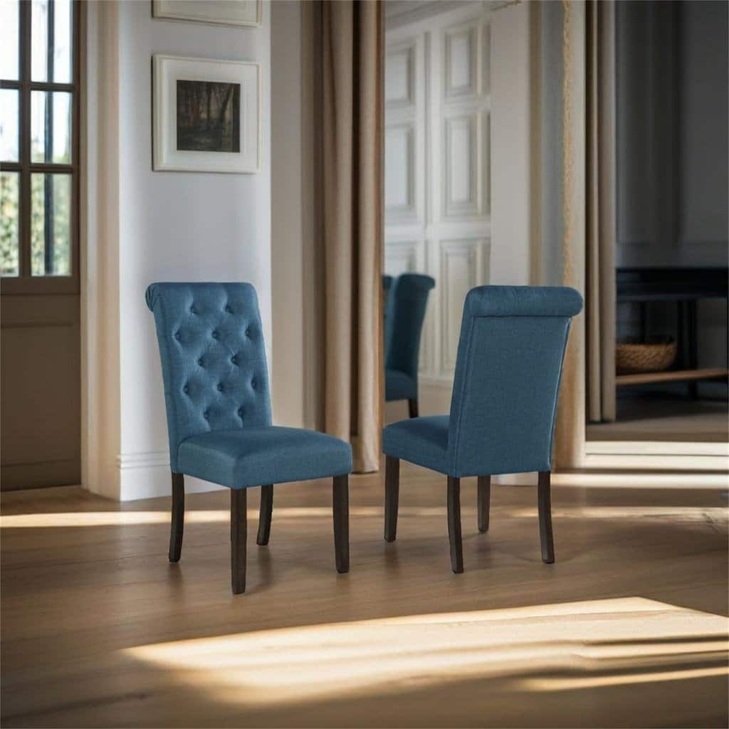 Solid Wood Tufted Asons Dining Chair Set of 2