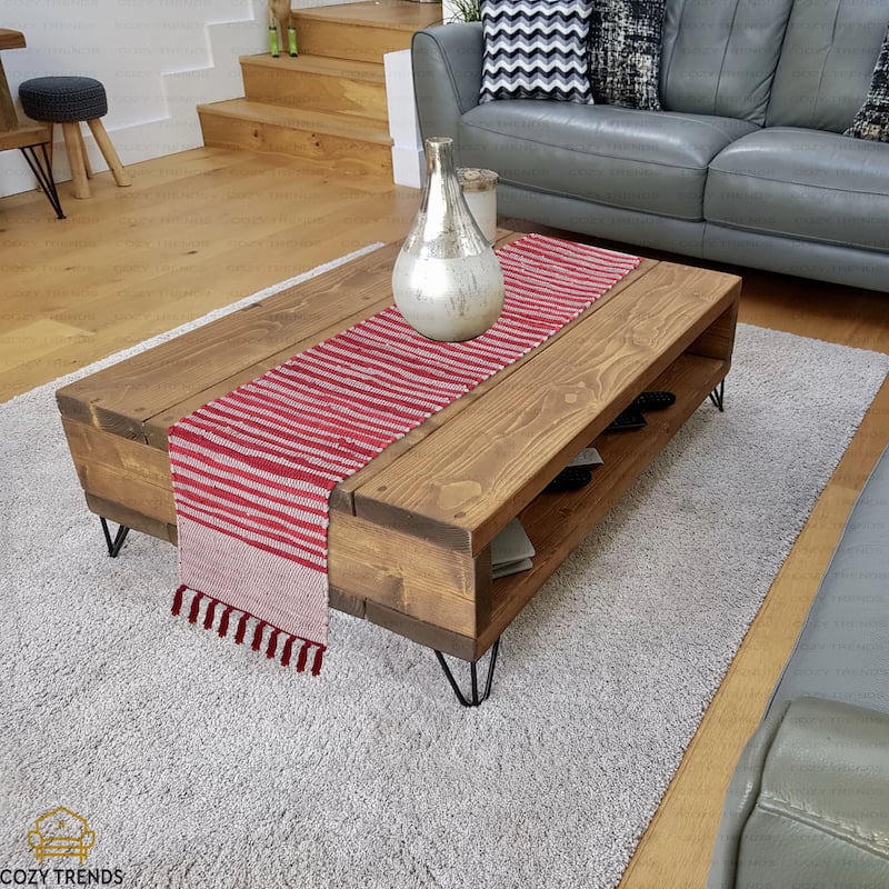 Handmade 100% Natural Cotton Chindi Tabletop Reversible & Washable, Table Runner | 15"x72" - 15''x72''