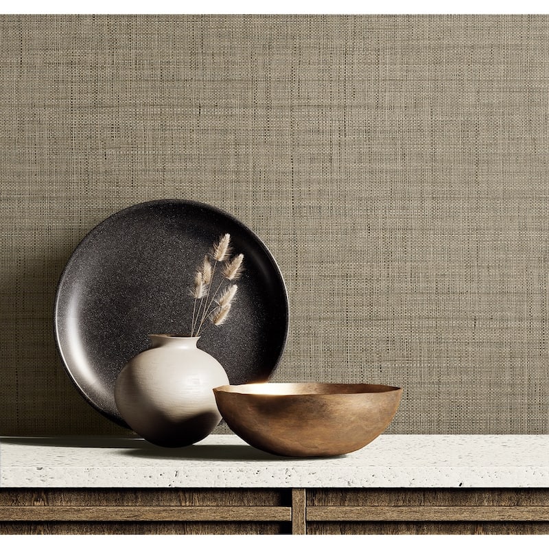Seabrook Designs Harvest Twine Embossed Vinyl Unpasted Wallpaper
