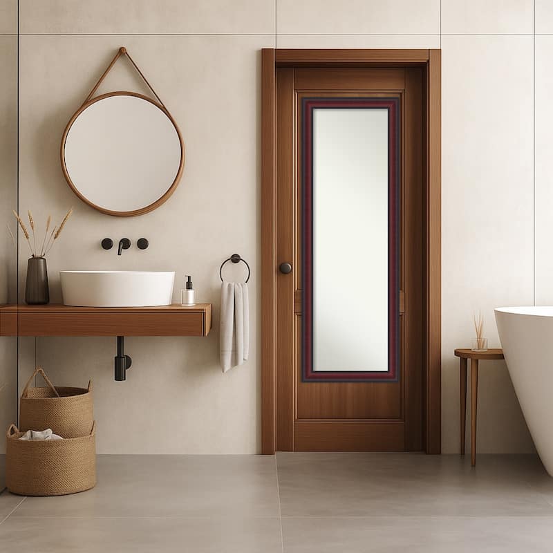 Dalat Non-Beveled Framed Full-Length On the Door Mirror