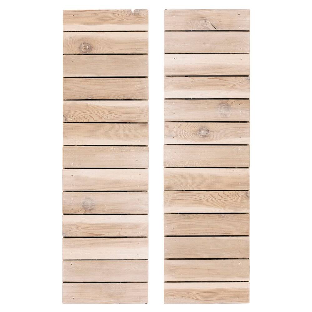Horizontal Slat Board & Batten Exterior Shutters Pair