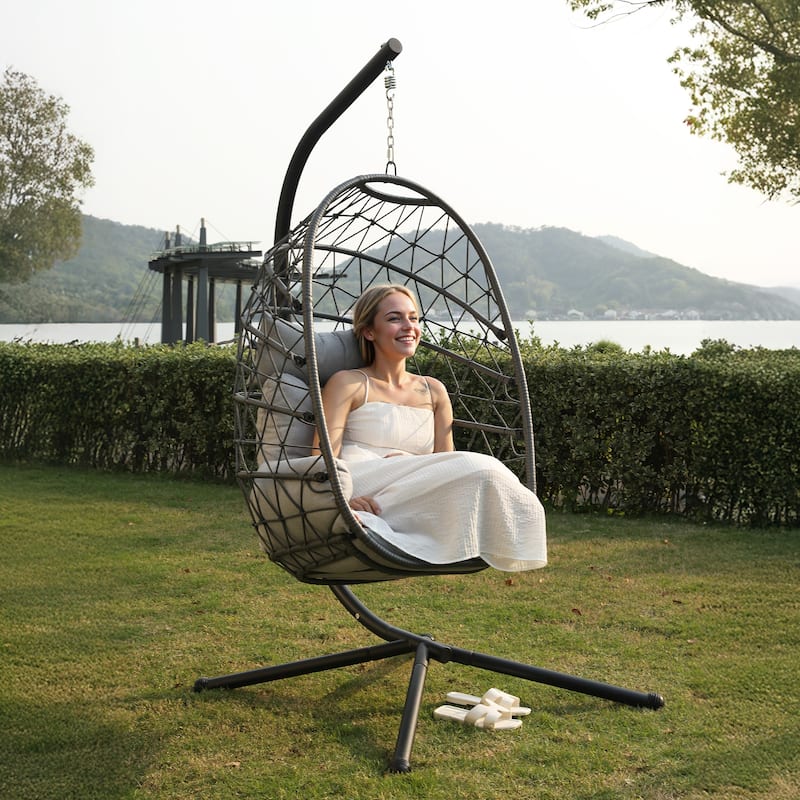Outdoor / Indoor Egg Hanging Chair with Stand