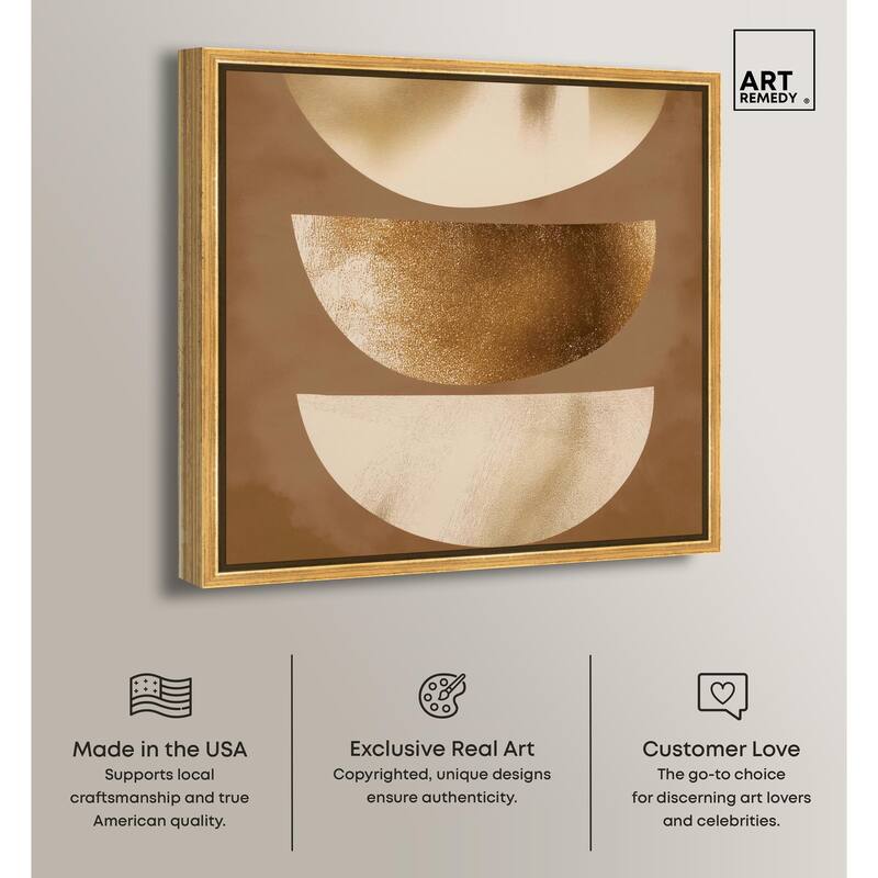 Golden Crescents I Canvas by Art Remedy