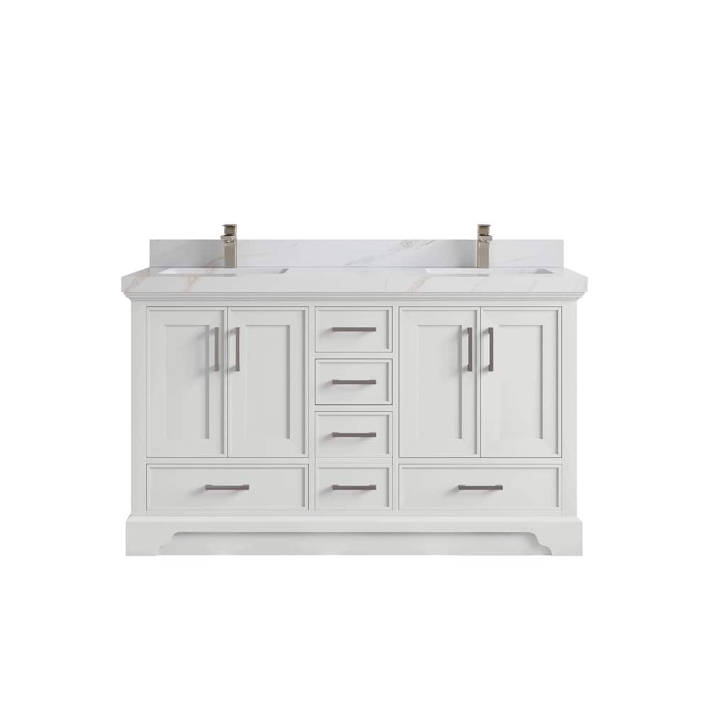 Willow Collections 60 in. W x 22 in. D Charlotte Double Sink Bathroom Vanity with Countertop
