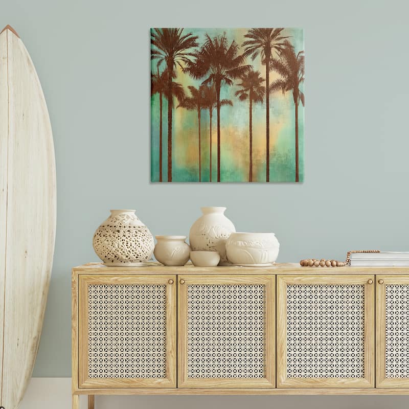 Stupell Palm Trees over Gradient Canvas Wall Art Design By John Seba