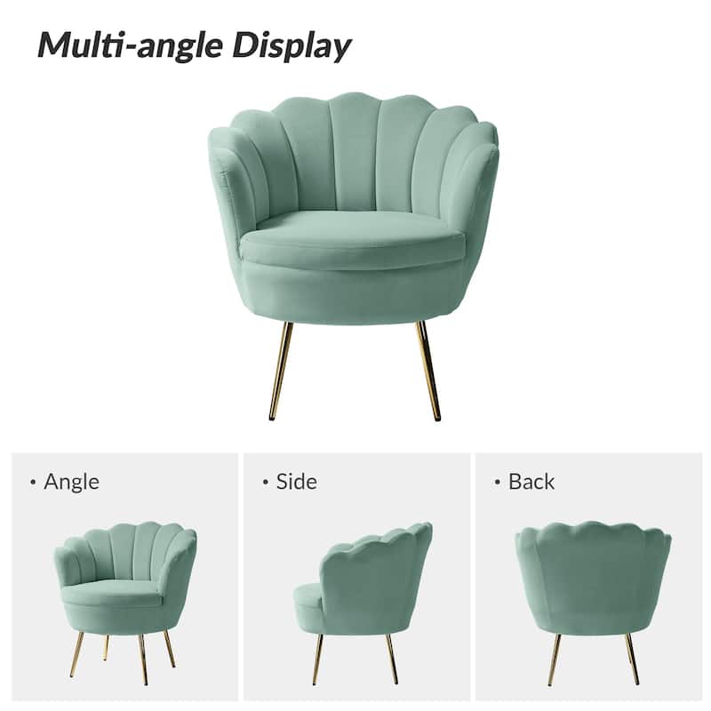 Xabier Cute Modern Upholstered Barrel Chair Accent Chair with Tufted Back by HULALA HOME
