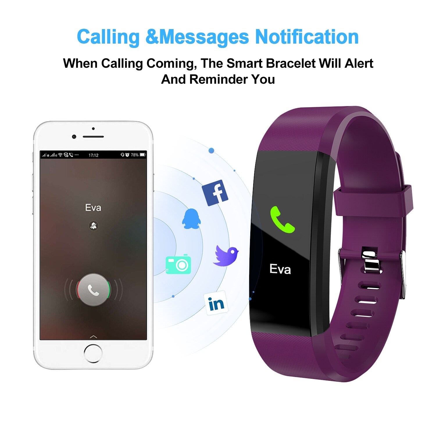 agptek waterproof fitness tracker