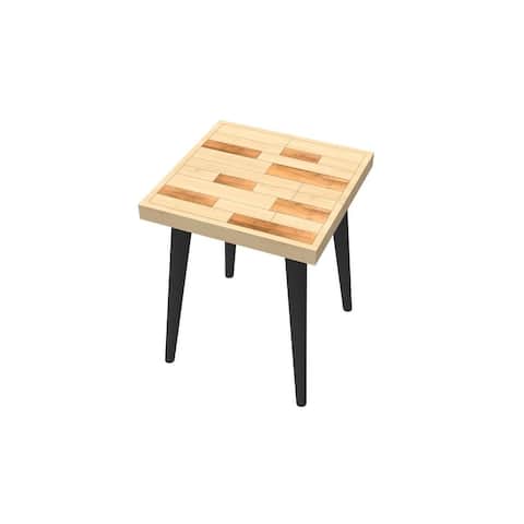 ComfyStyle Irregular texture Mango Solid Wood Parquet Table, Grey