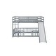 preview thumbnail 31 of 58, Twin Over Twin Bunk Bed with Slide,Ladder,Door,Safety Guardrails,Floor