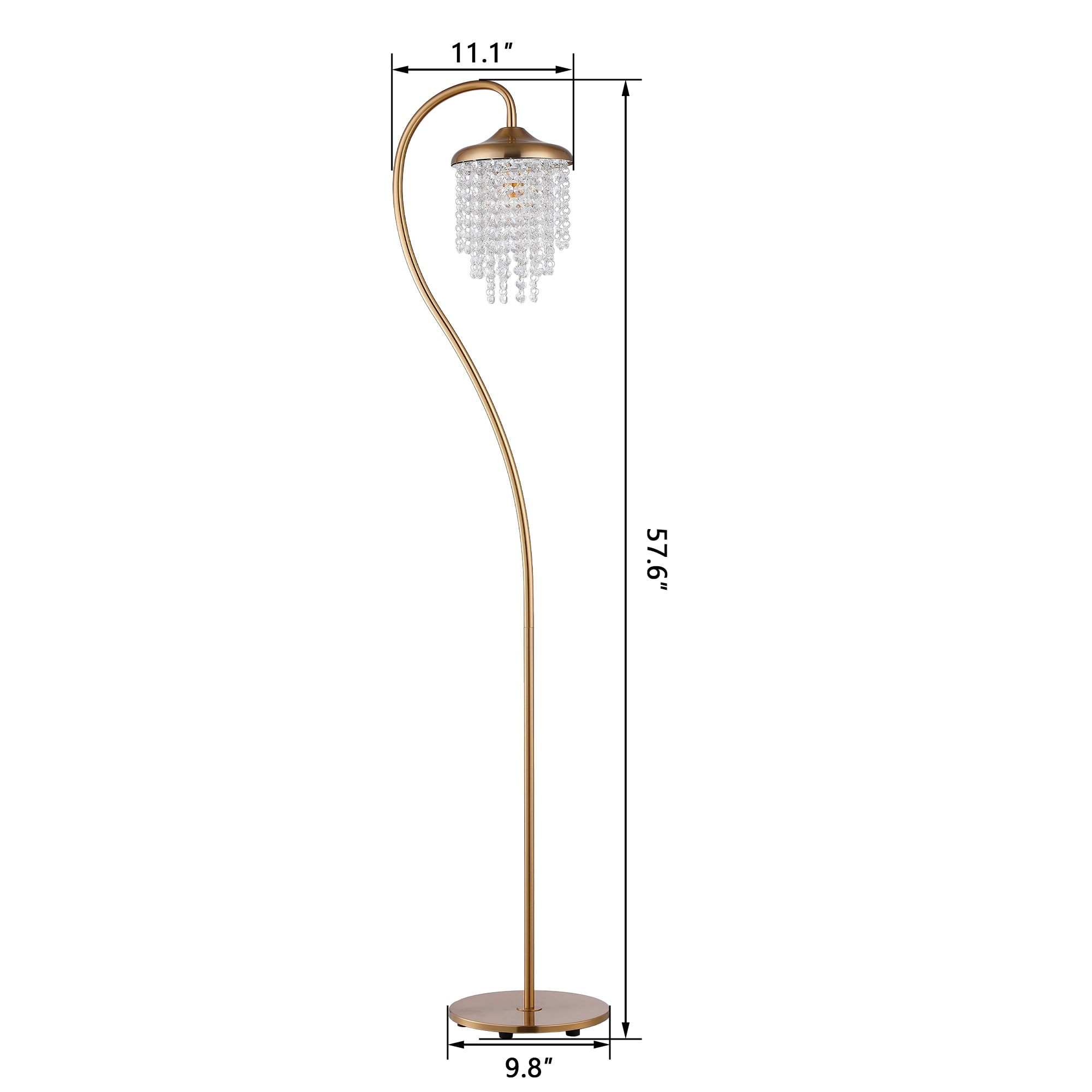 Crystal glam arc lamp outlet