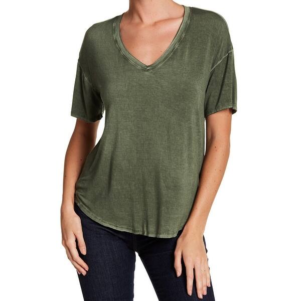 Shop Abound New Olive Burnt Green Womens Size Xl Burnout V Neck Tee T Shirt Overstock 20823795