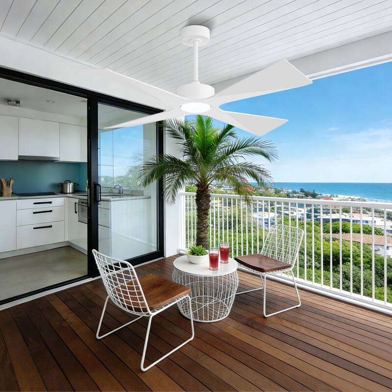 MLiAN 54 In. 4 -ABS Blades Wet Rated Outdoor Ceiling Fan with Remote