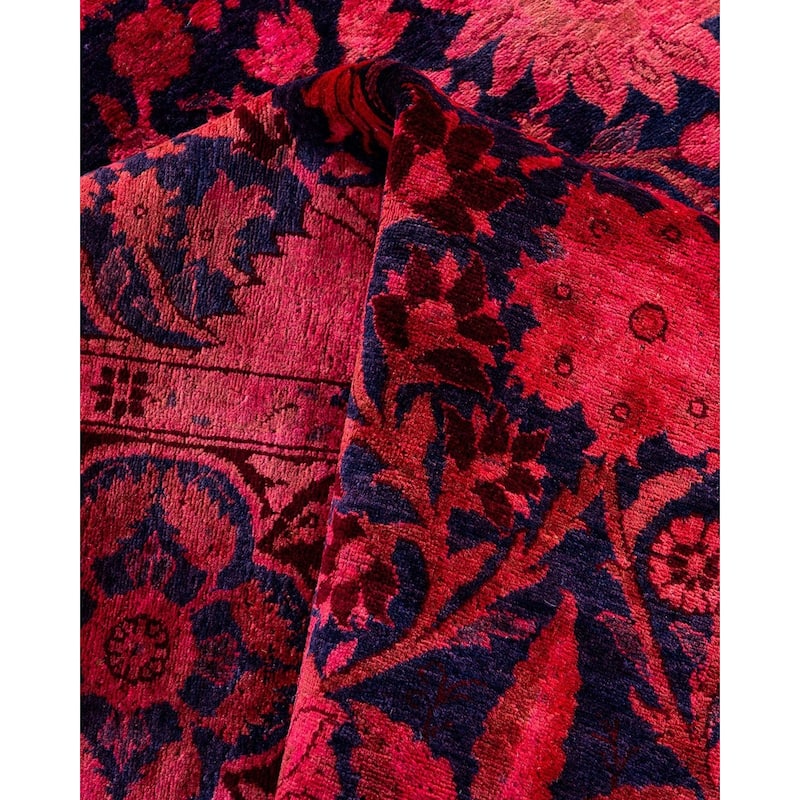 Contemporary Overdyed Wool Hand Knotted Area Rug - 6' 4" x 8' 10"