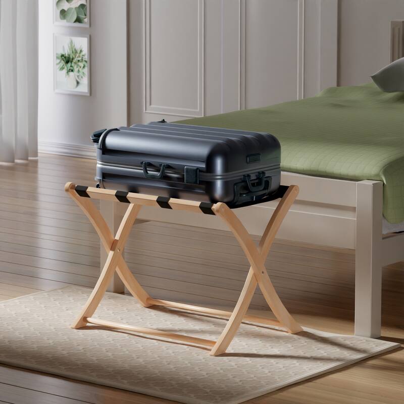 Scarlett Luggage Rack Natural Finish