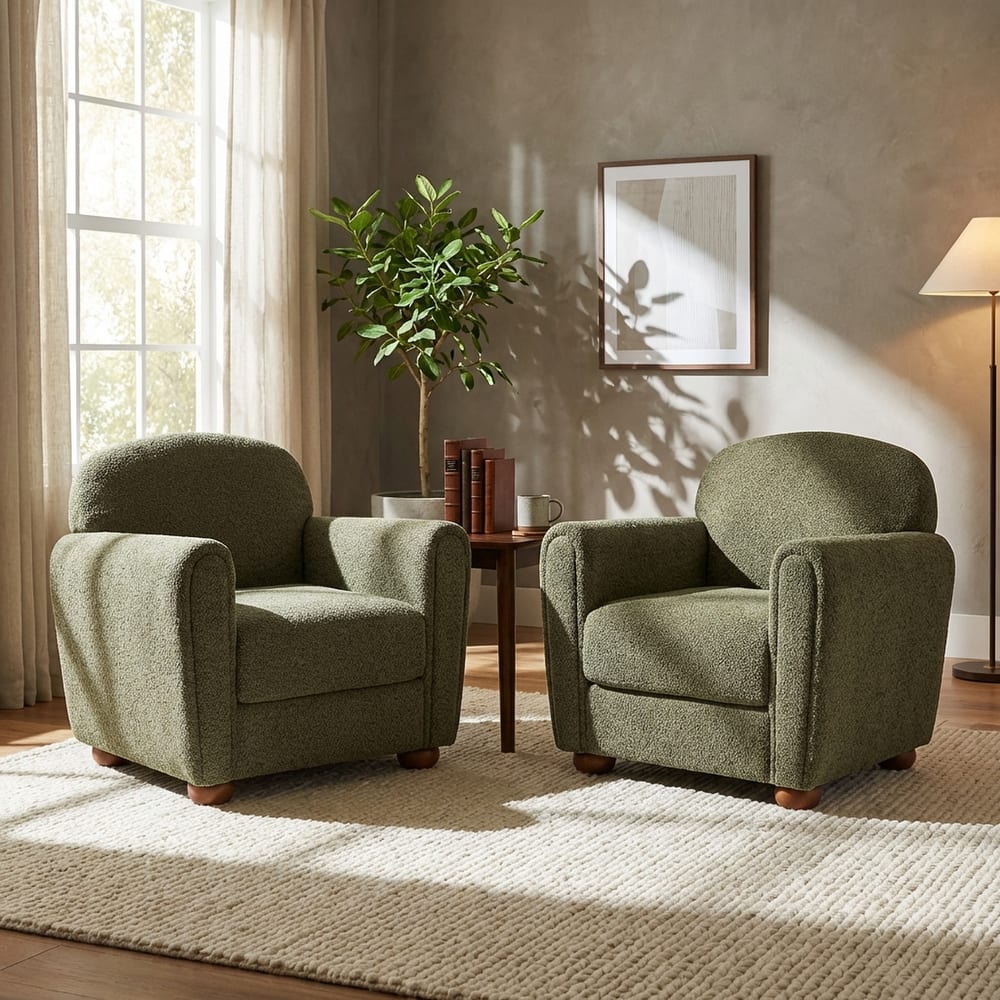 Christopher Knight Home - Rapallo Modern Upholstered Accent Chair with Plush Fabric Seat